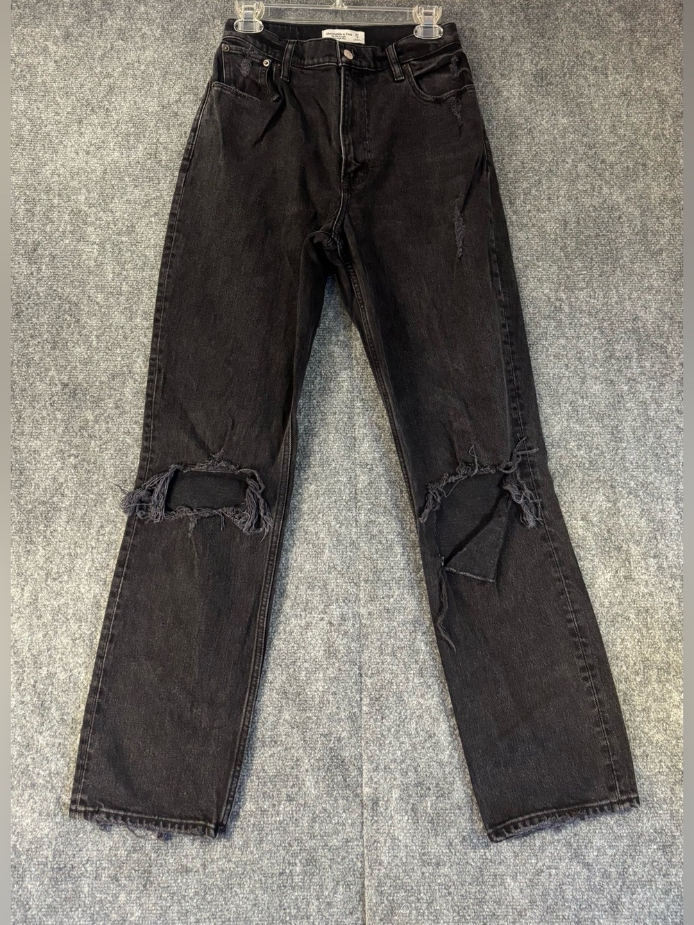 Abercrombie & Fitch Black The ‘90s Straight Ultra High Rise Curve Love Sz 27 4R